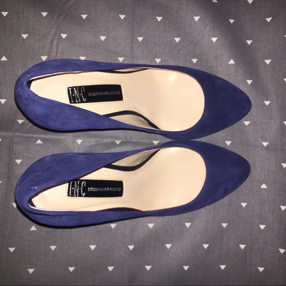 Brand New Blue Suede Heels - Picture 4 of 4